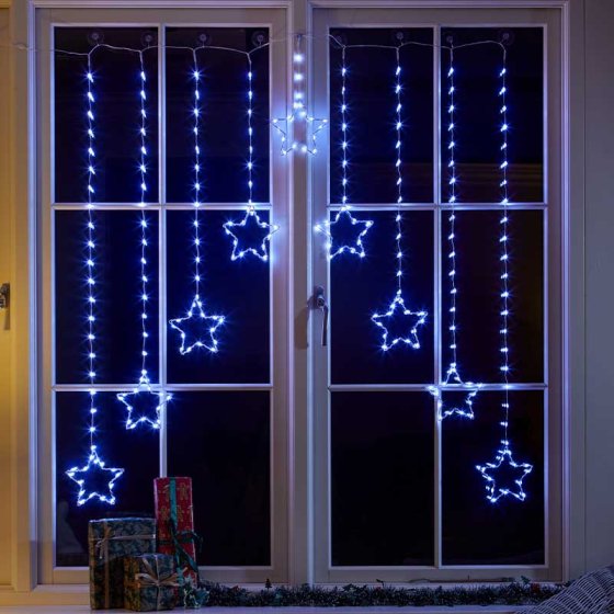 1.2x1.2m Star Curtain Lights White LED