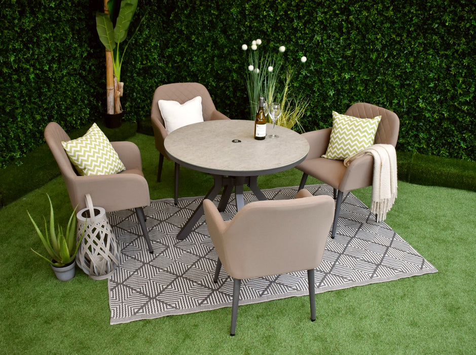 Miami Four Seater Suite Taupe