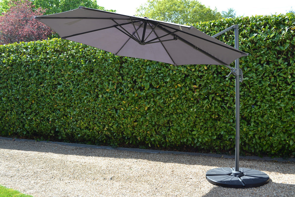 Mini Roma 3m Round Cantilever Grey with Weights