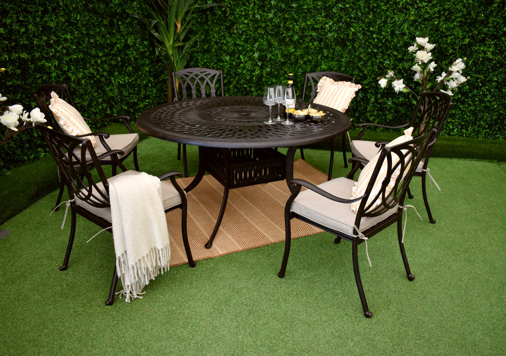 Modena Six Seat Dining Suite - Bronze
