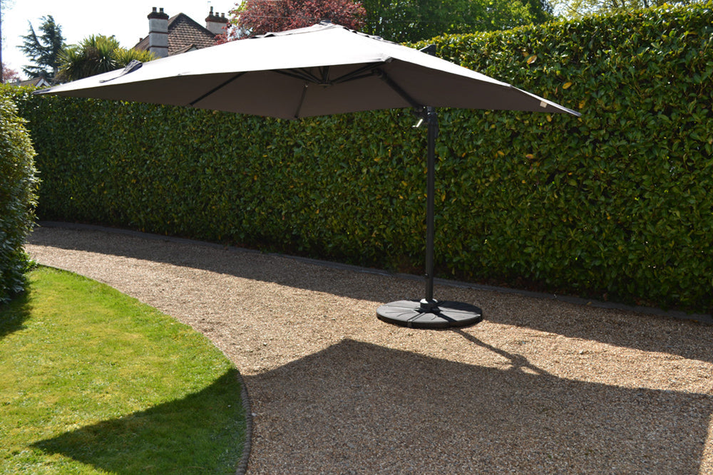 Mini Roma 2.5m Square Cantilever Taupe with Weights