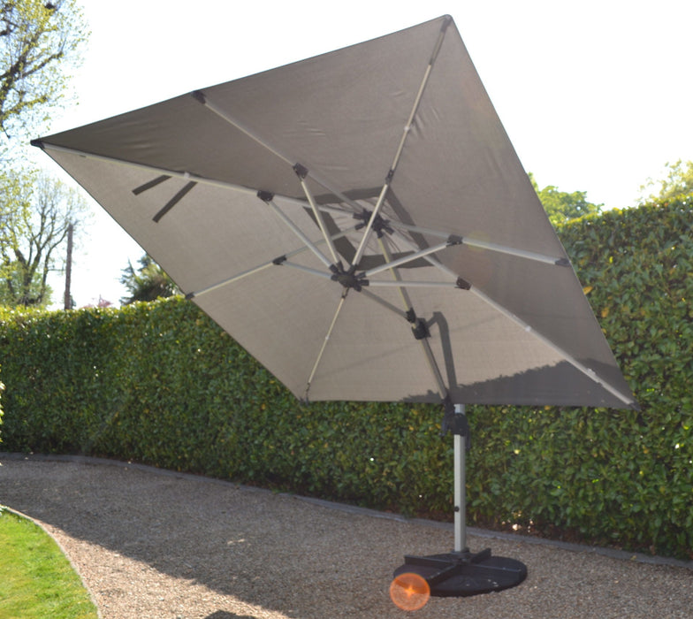 Roma 3m Square Cantilever Grey with Weights