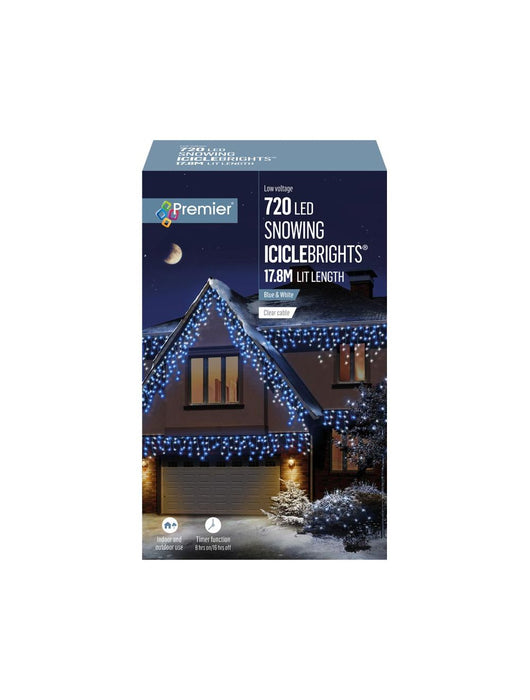 720 LED Snowing Iciclebrights Blue & White