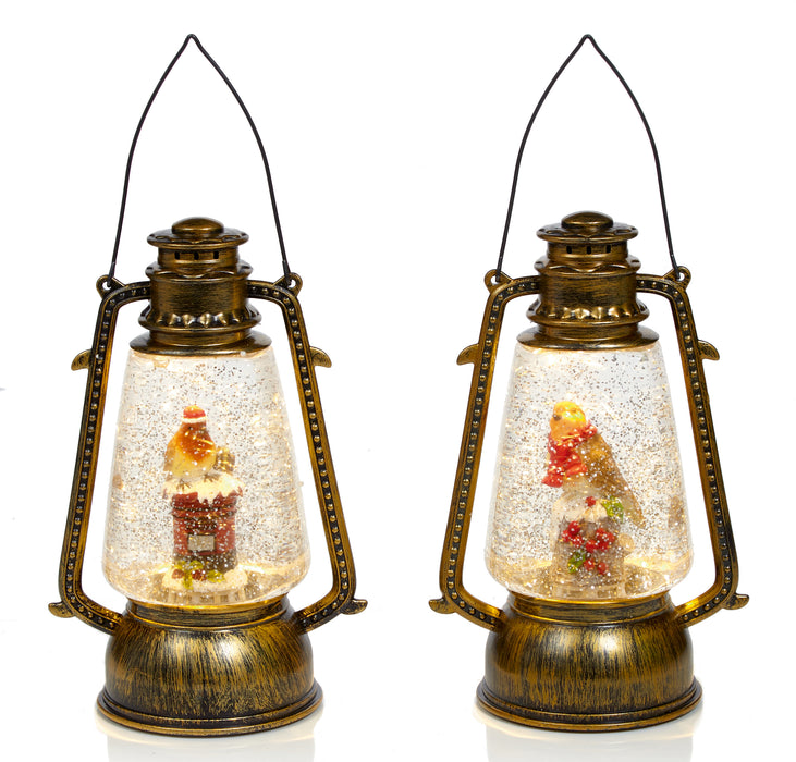 24cm Robin Water Spinner Lantern