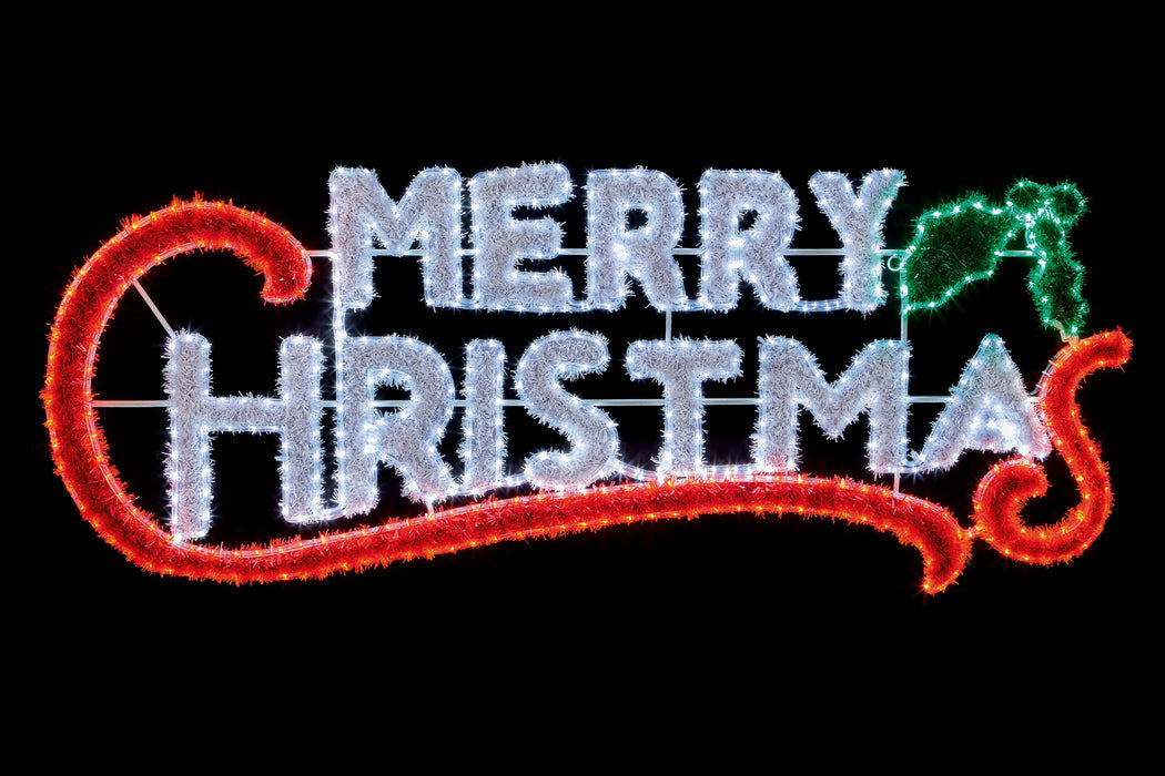 Merry Christmas Tinsel Silhouette