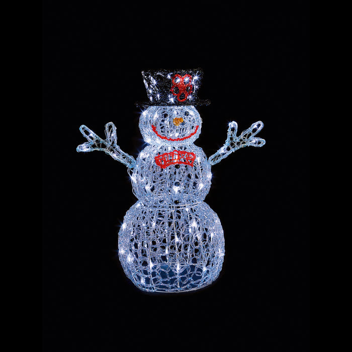 74cm LED White Acrylic Snowman