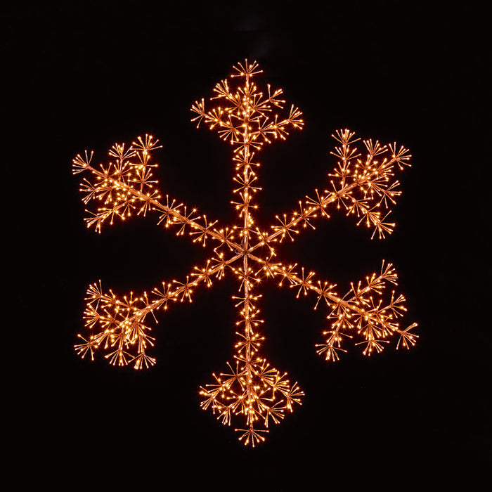 1.5m Rose Gold 1080 Vintage Gold LED Twinkling Snowflake