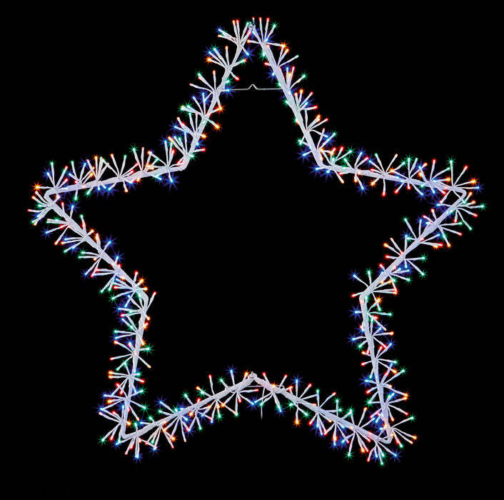 60cm White 240 LED Cluster Star