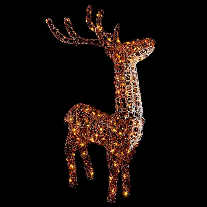 200 Warm White LED Lit Reindeer