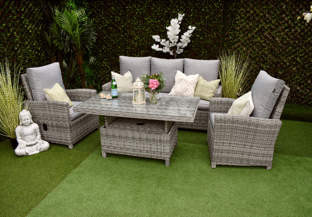 Tuscany Reclining 4pc Sofa Suite Grey