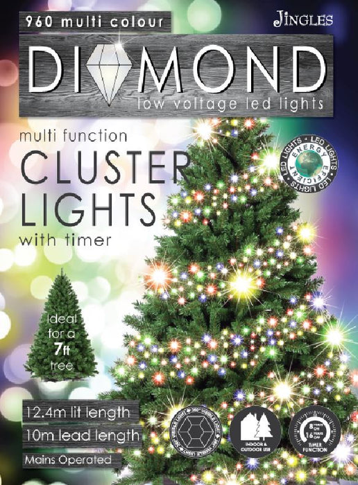 960 Cluster Diamond Cut Multi Colour LED Lights