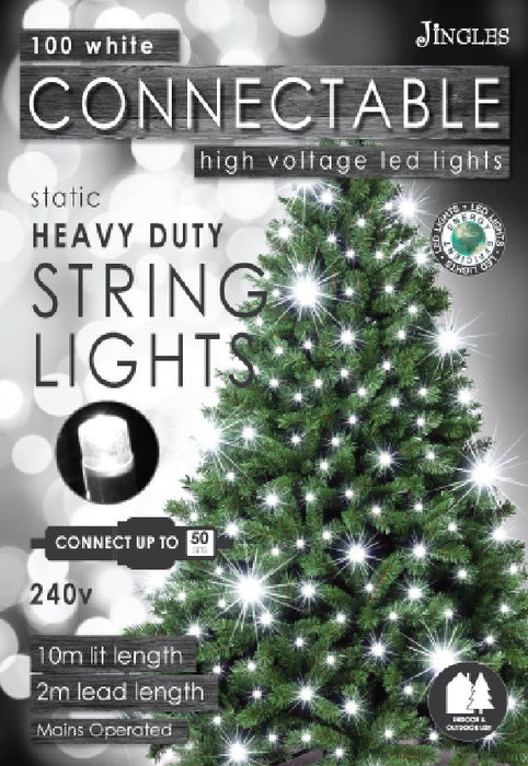 100 Connectable White Static LED Lights
