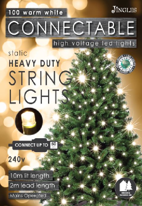 100 Connectable Warm White Static LED Lights