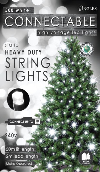 500 Connectable White LED Lights