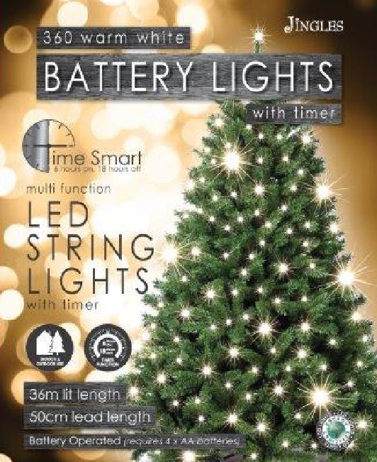 360 Time Smart Battery Warm White LED Lights