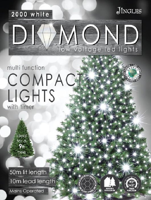 2000 Compact Diamond Cut White LED Lights