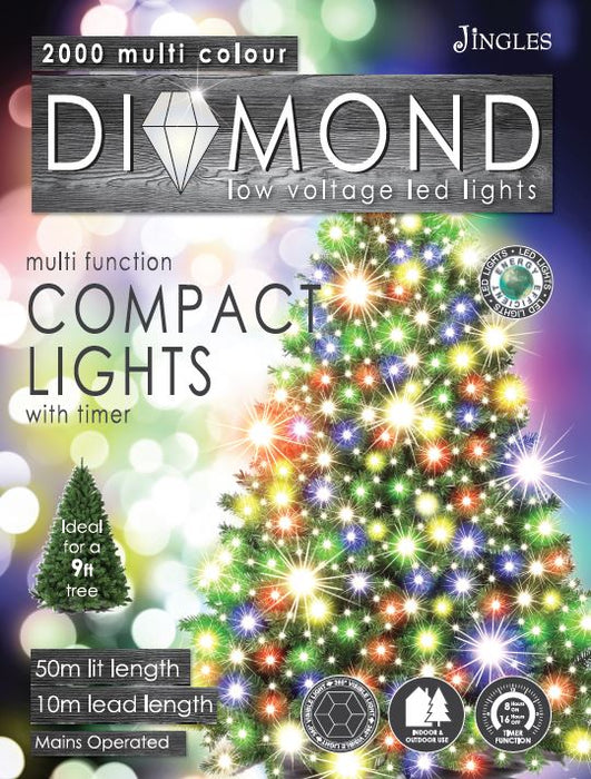 2000 Compact Diamond Cut Multi Colour LED Lights
