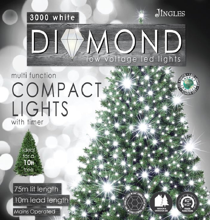 3000 Compact Diamond Cut White LED Lights