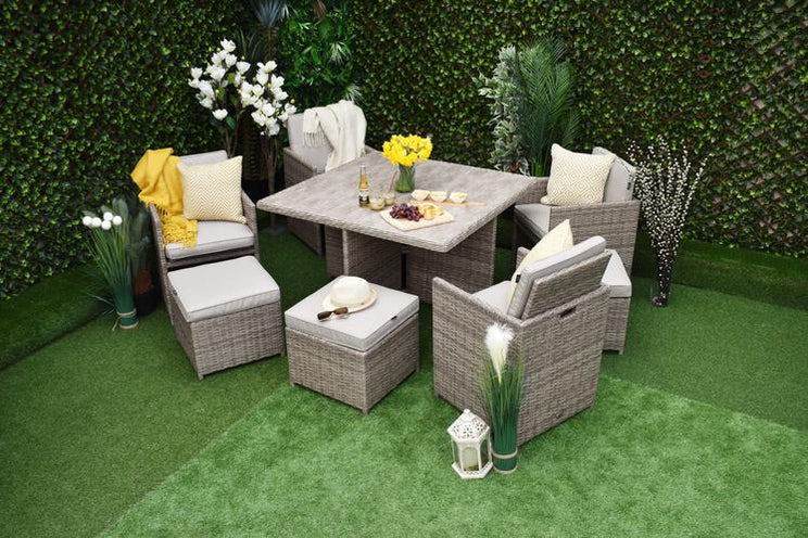 Garden furniture Home ESPRIT Beige 160 x 90 x 75 cm 83 cm (5 Pieces)