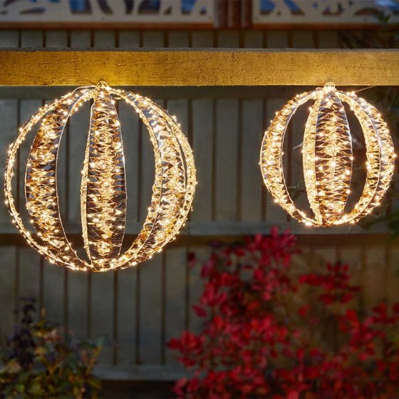 40cm Gold Twist Globe