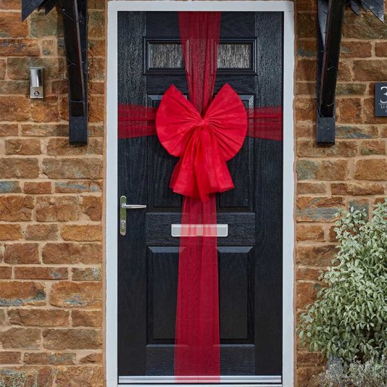 Christmas Door Bow - Red