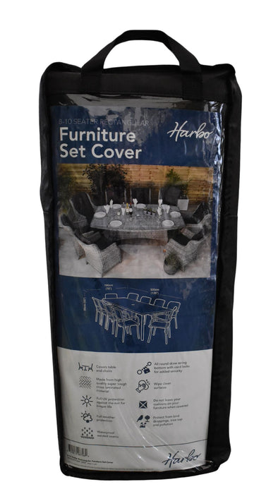 8-10 Seater Rectangular Furniture Set Protective Cover