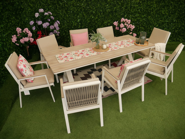 Cannes Eight Seater White