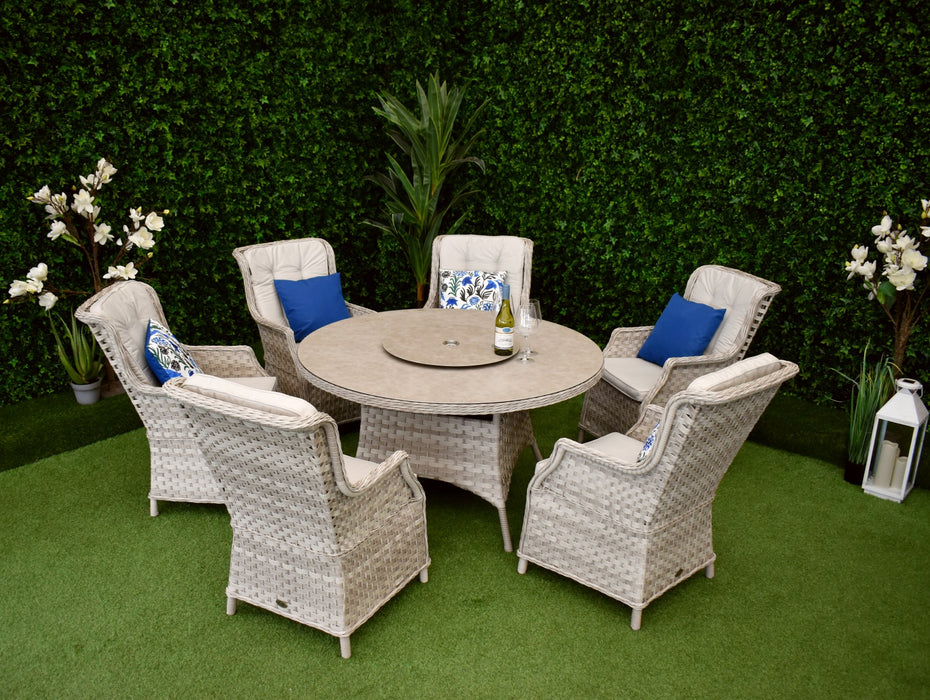 Boston Six Dining Suite with Lazy Susan