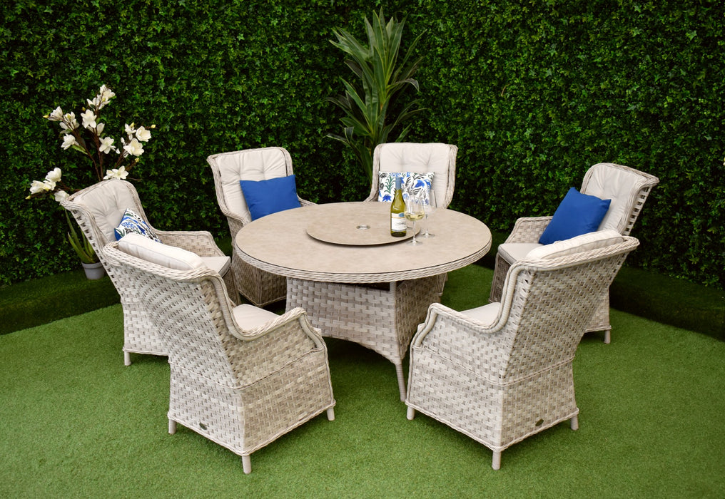 Boston Six Dining Suite with Lazy Susan