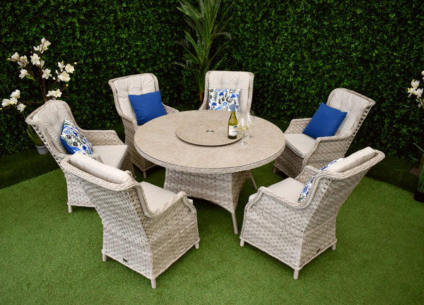 Boston Six Dining Suite with Lazy Susan