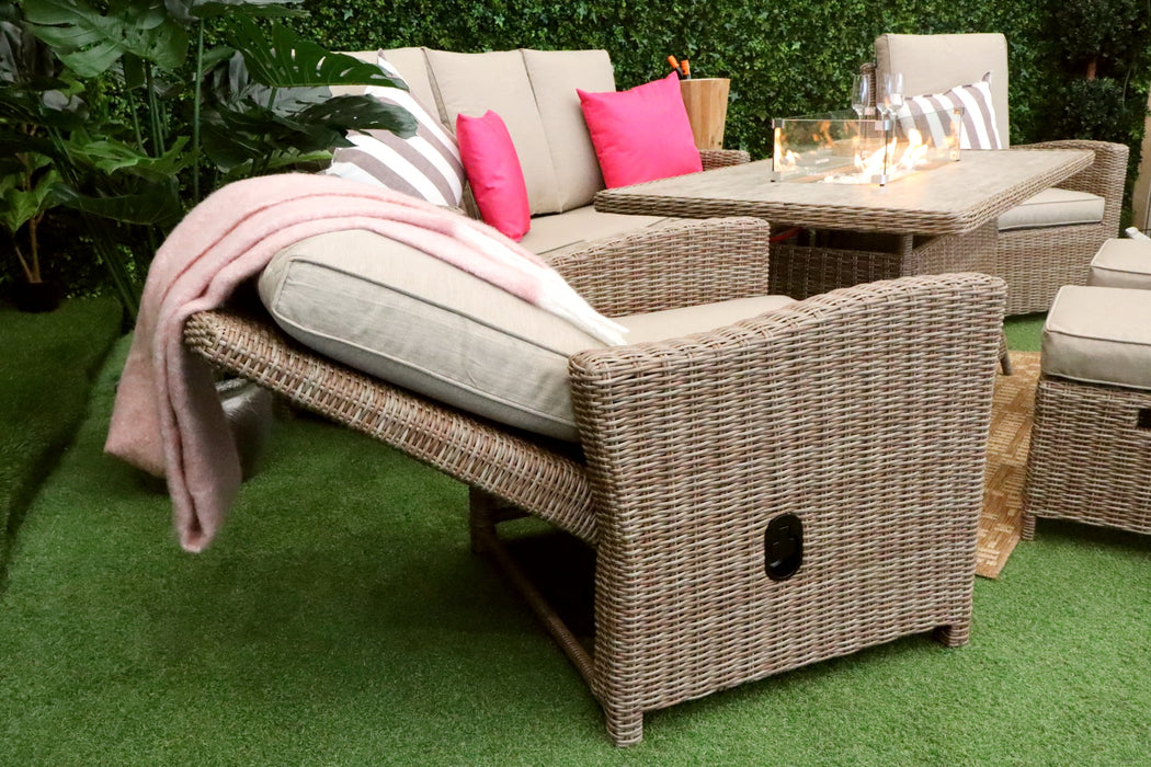 Madrid Reclining 6pc Firepit Sofa Suite