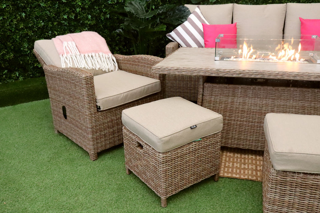 Madrid Reclining 6pc Firepit Sofa Suite