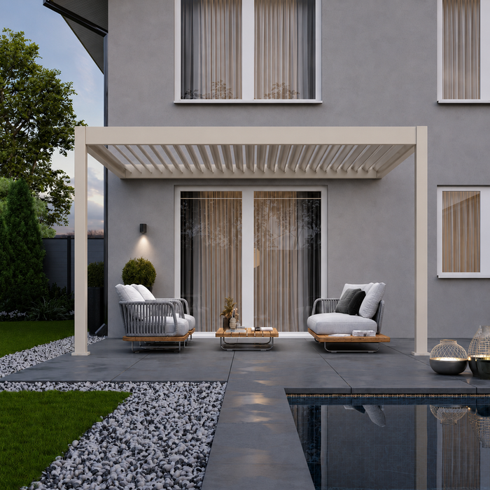 Hampton Wall Mounted 3m x 4m Pergola Sand