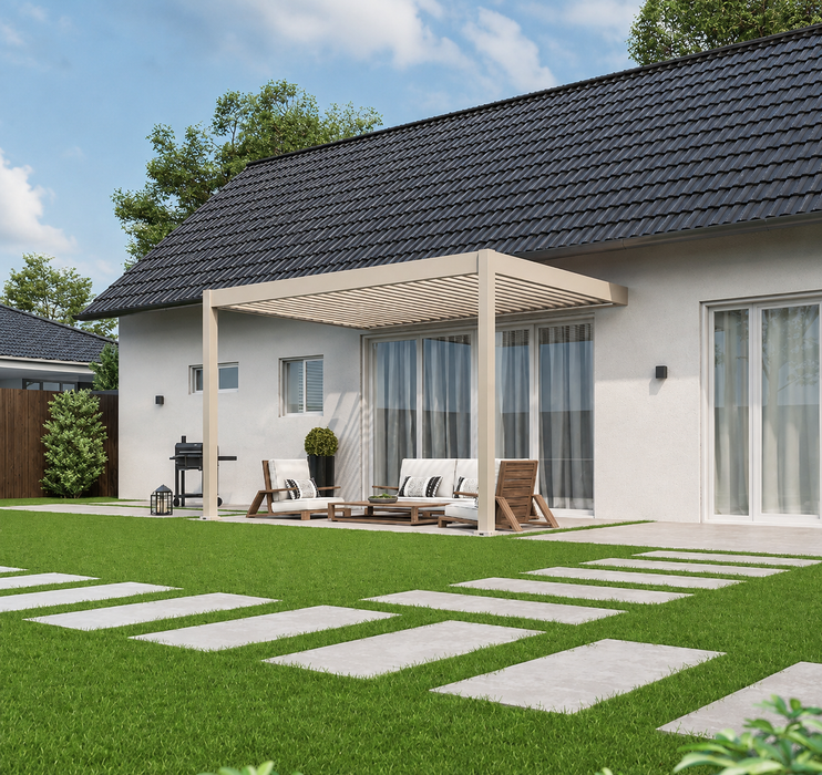 Hampton Wall Mounted 3m x 4m Pergola Sand