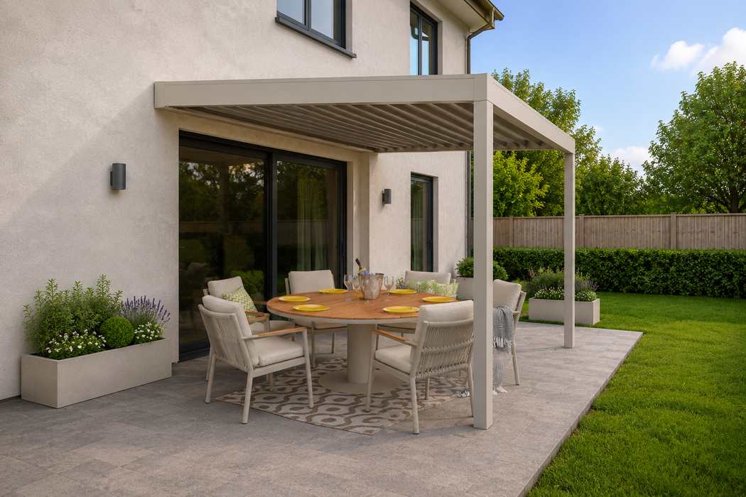 Hampton Wall Mounted 3m x 4m Pavilion Sand