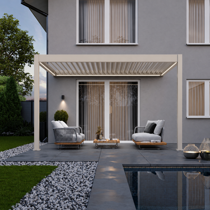 Hampton Wall Mounted 3m x 4m Pavilion Sand