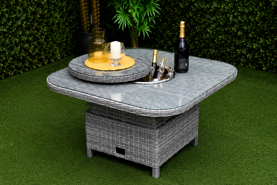 Tuscany Seven Piece Curved Corner Grey