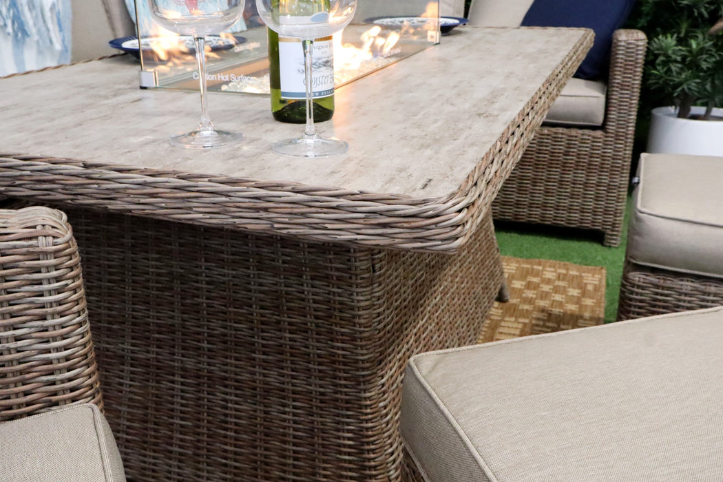 Madrid L-Corner Reclining Firepit Suite