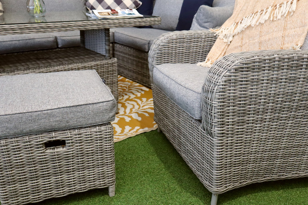 Tuscany L-Corner with Armchair Grey