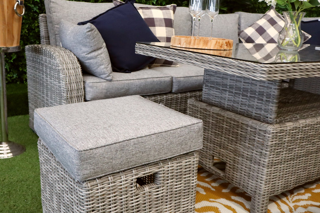 Tuscany L-Corner with Armchair Grey
