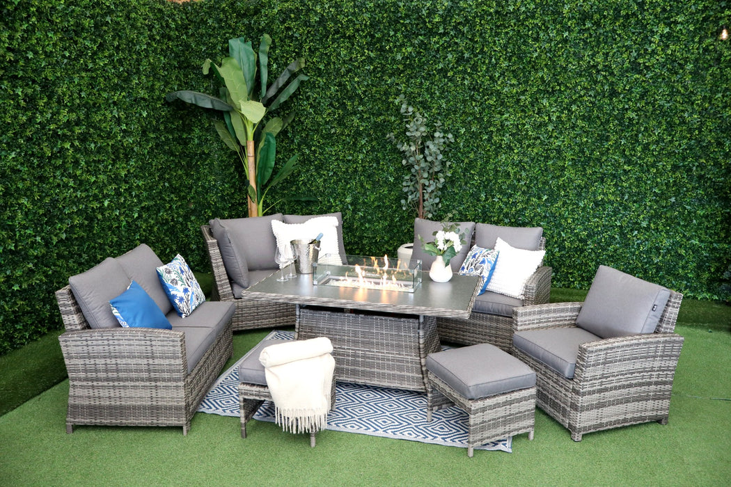 Monaco L-Corner Firepit Suite
