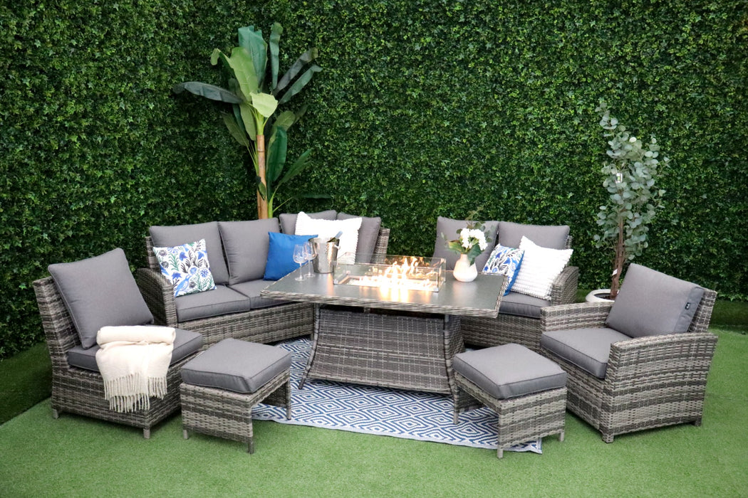 Monaco L-Corner Firepit Suite