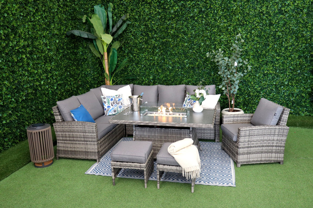 Monaco L-Corner Firepit Suite
