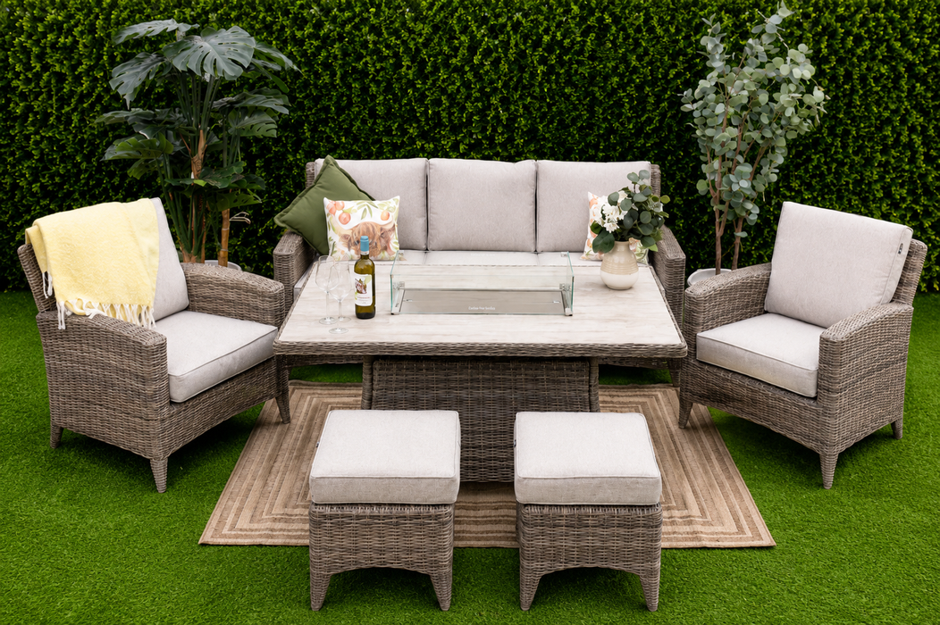 Amalfi Six Piece Firepit Sofa Suite