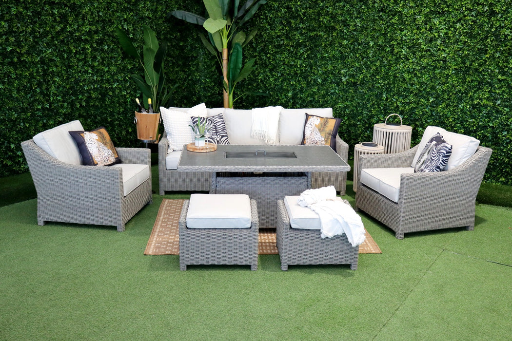 Verona Deluxe Six Piece Firepit Sofa Suite