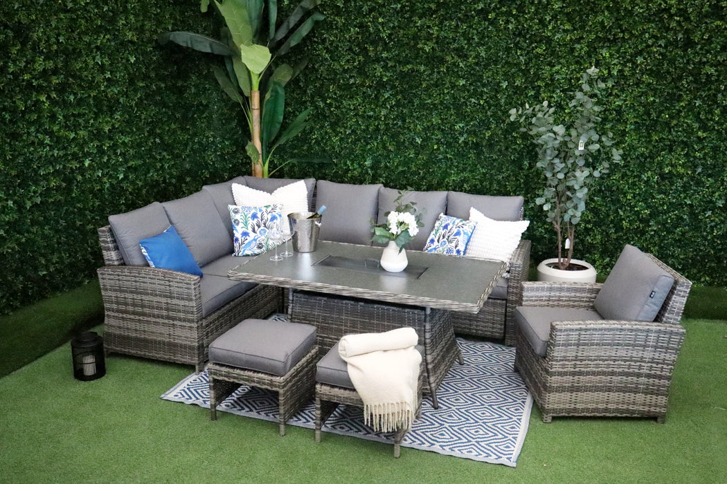 Monaco L-Corner Firepit Suite