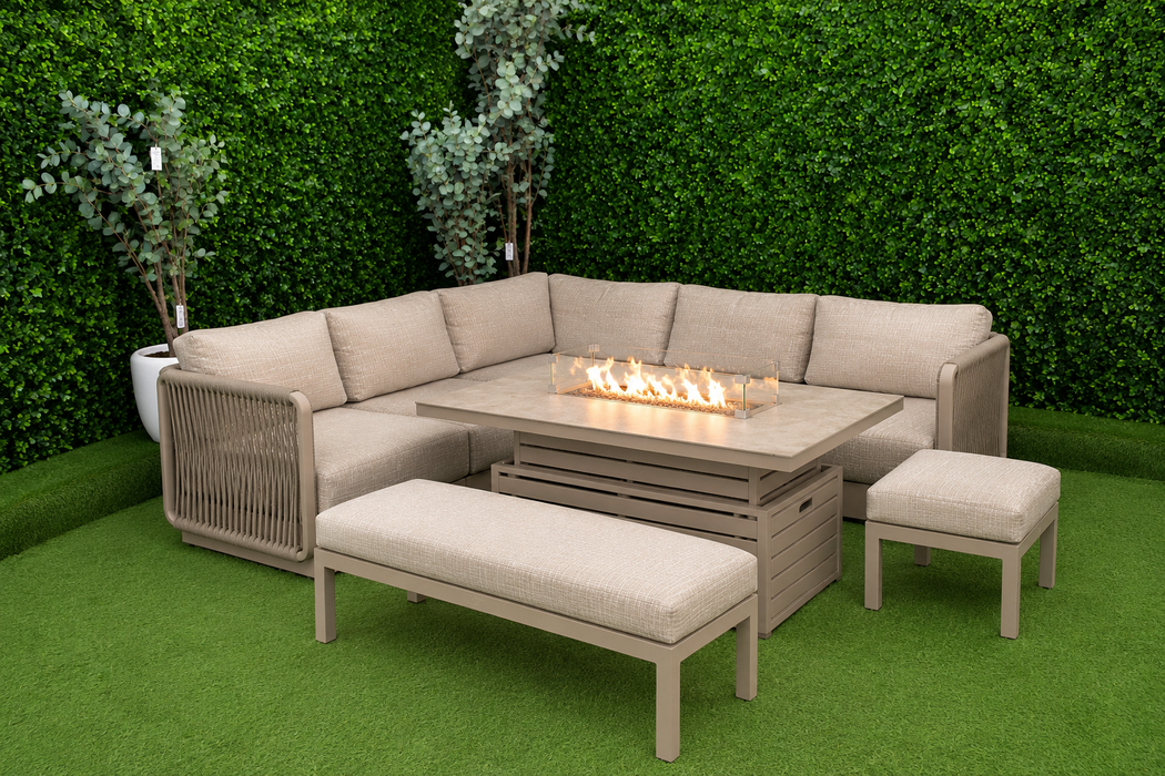 Portofino L-Corner Firepit Suite