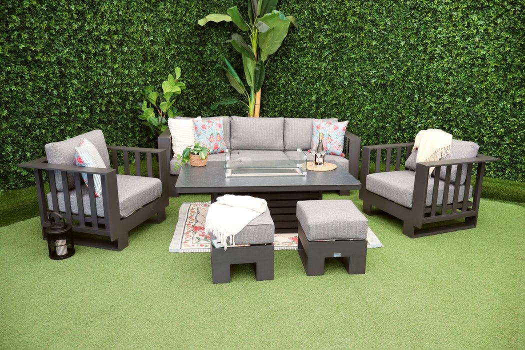 Arizona Three Seater Sofa Firepit Suite