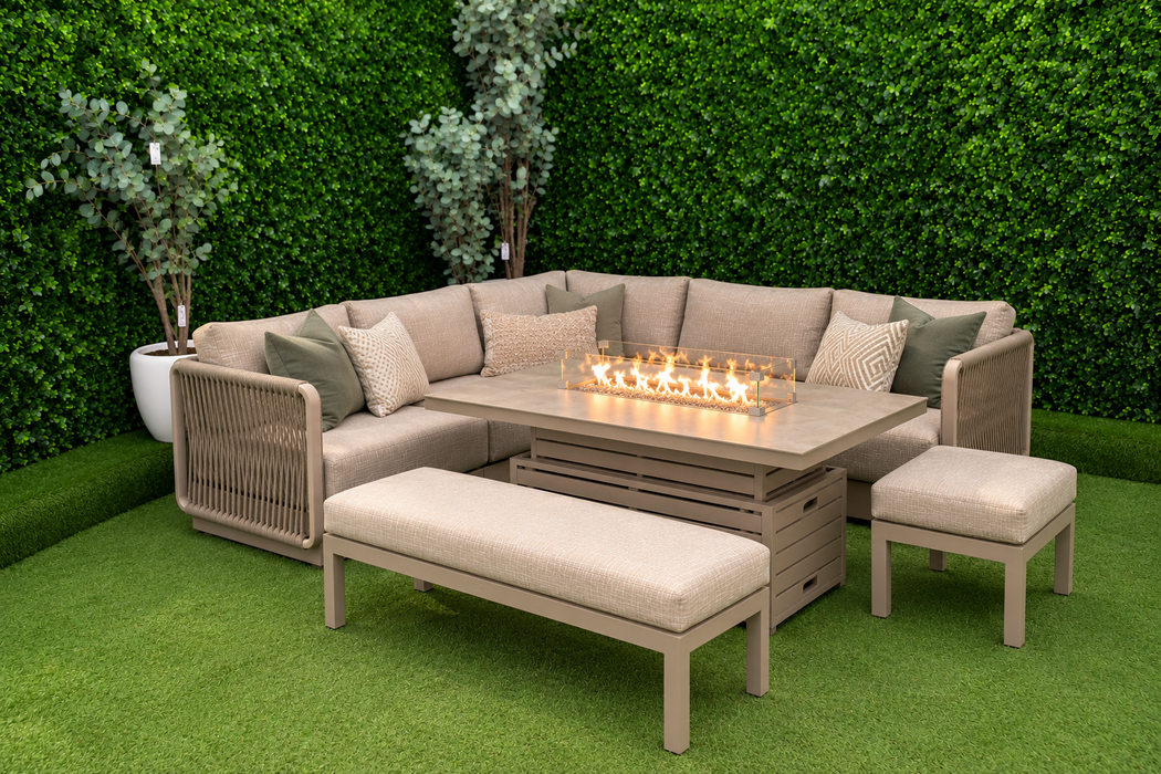 Portofino L-Corner Firepit Suite