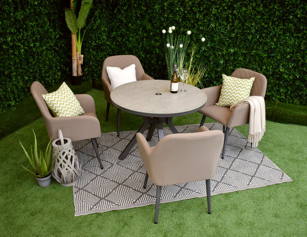 Miami Four Seater Suite Taupe